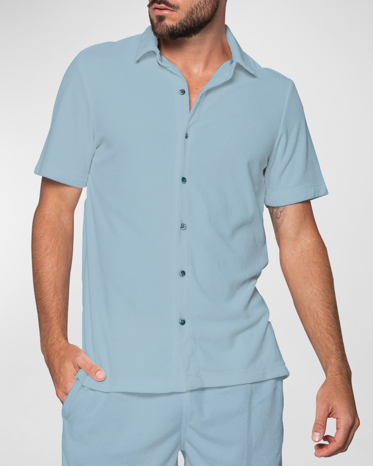 SIAMO VERANO MEN'S TERRYCLOTH CLUB SHIRT