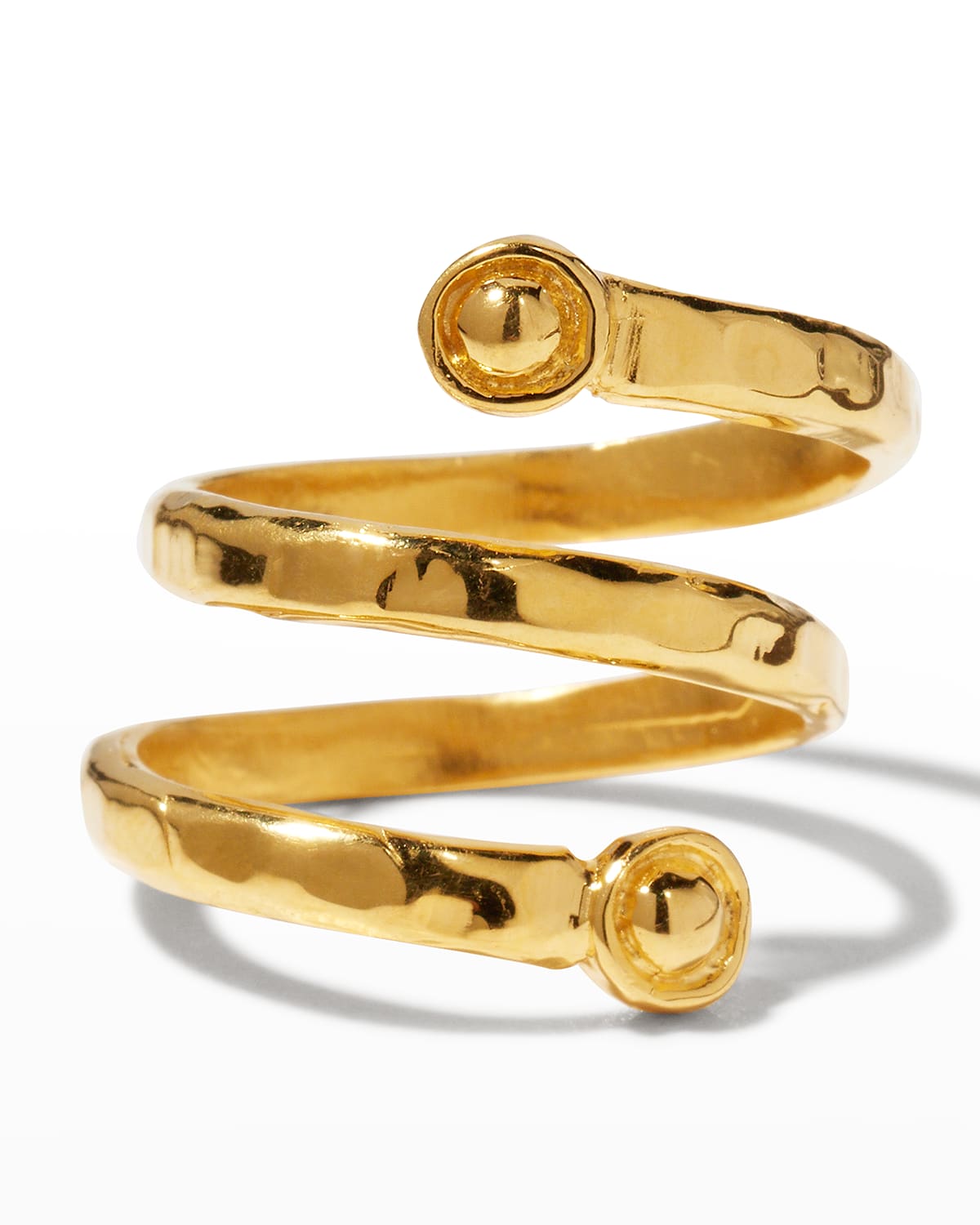 Devon Leigh Gold Swirl Ring, Adjustable to Size 6-8