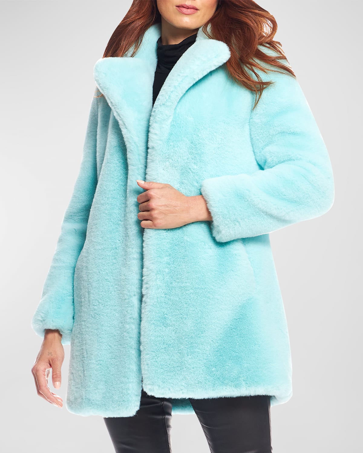 Cece faux store fur chevron jacket