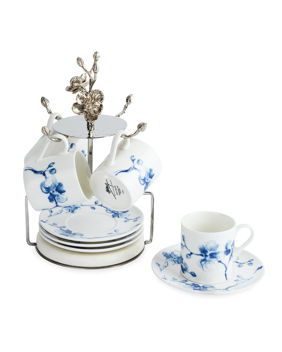 Shop Michael Aram Blue Orchid Demitasse Set With Stand