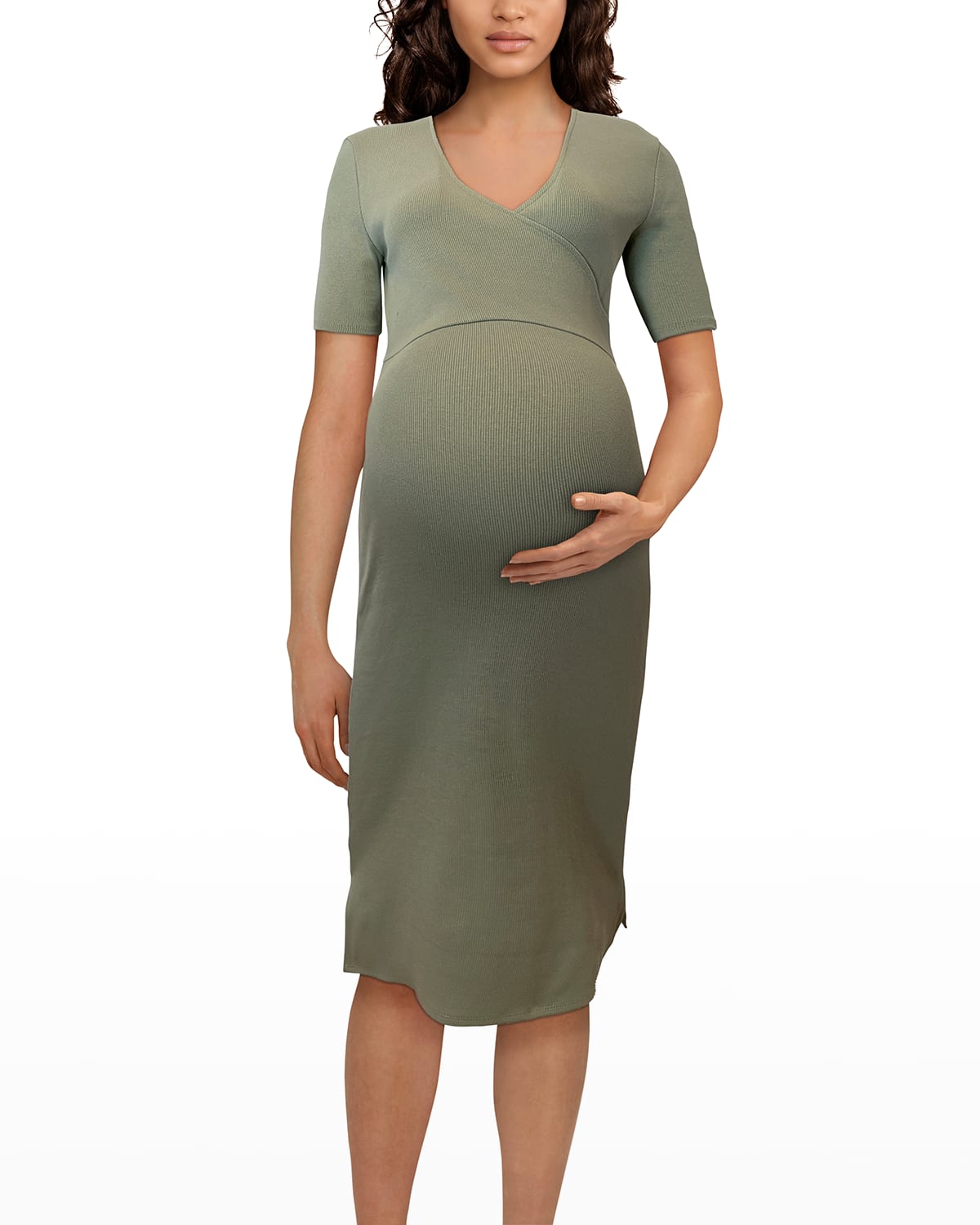Emilia George Maternity Ella Rib-Knit Dress