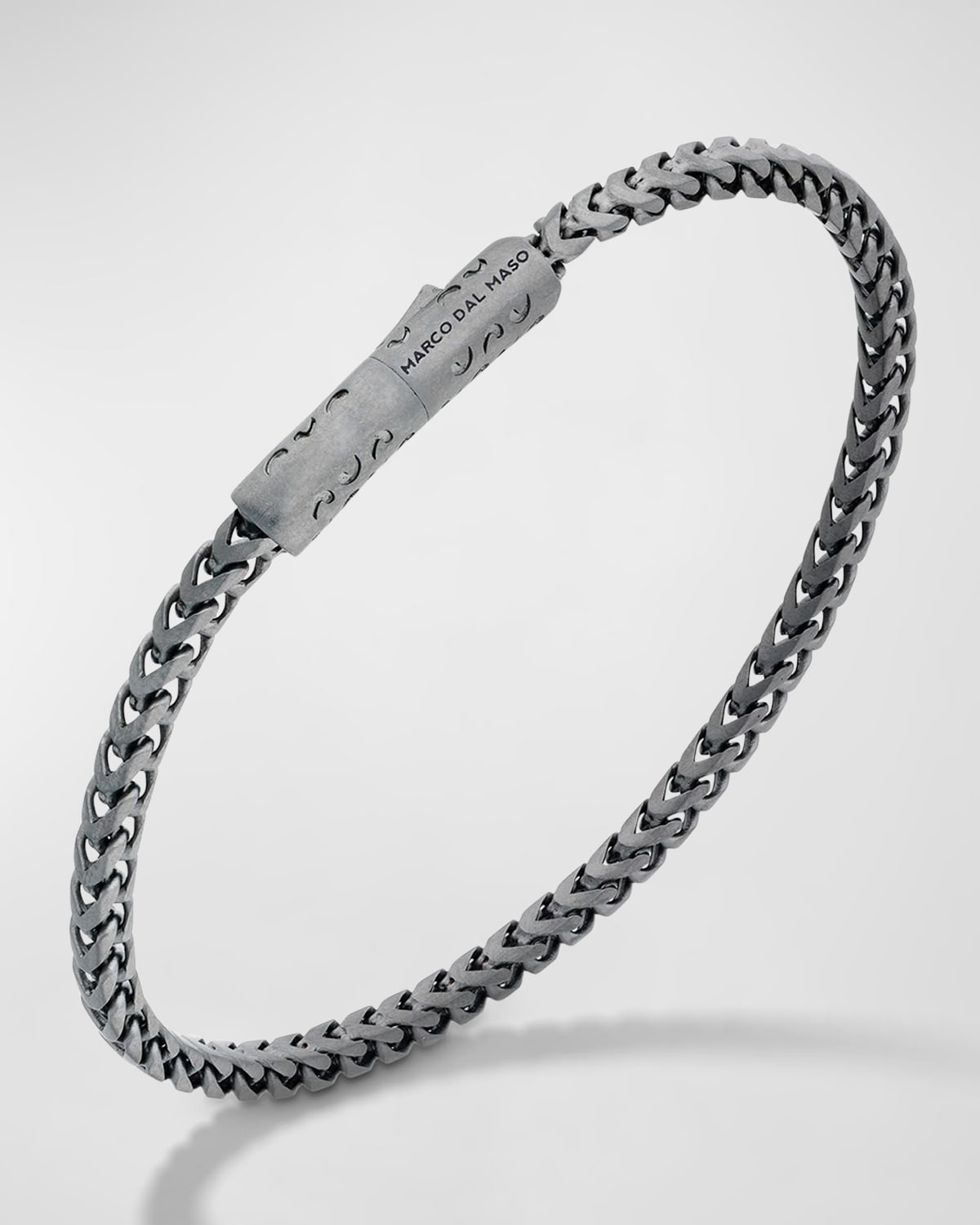 Marco Dal Maso 8mm Single Wrap Oxidized Silver Bracelet