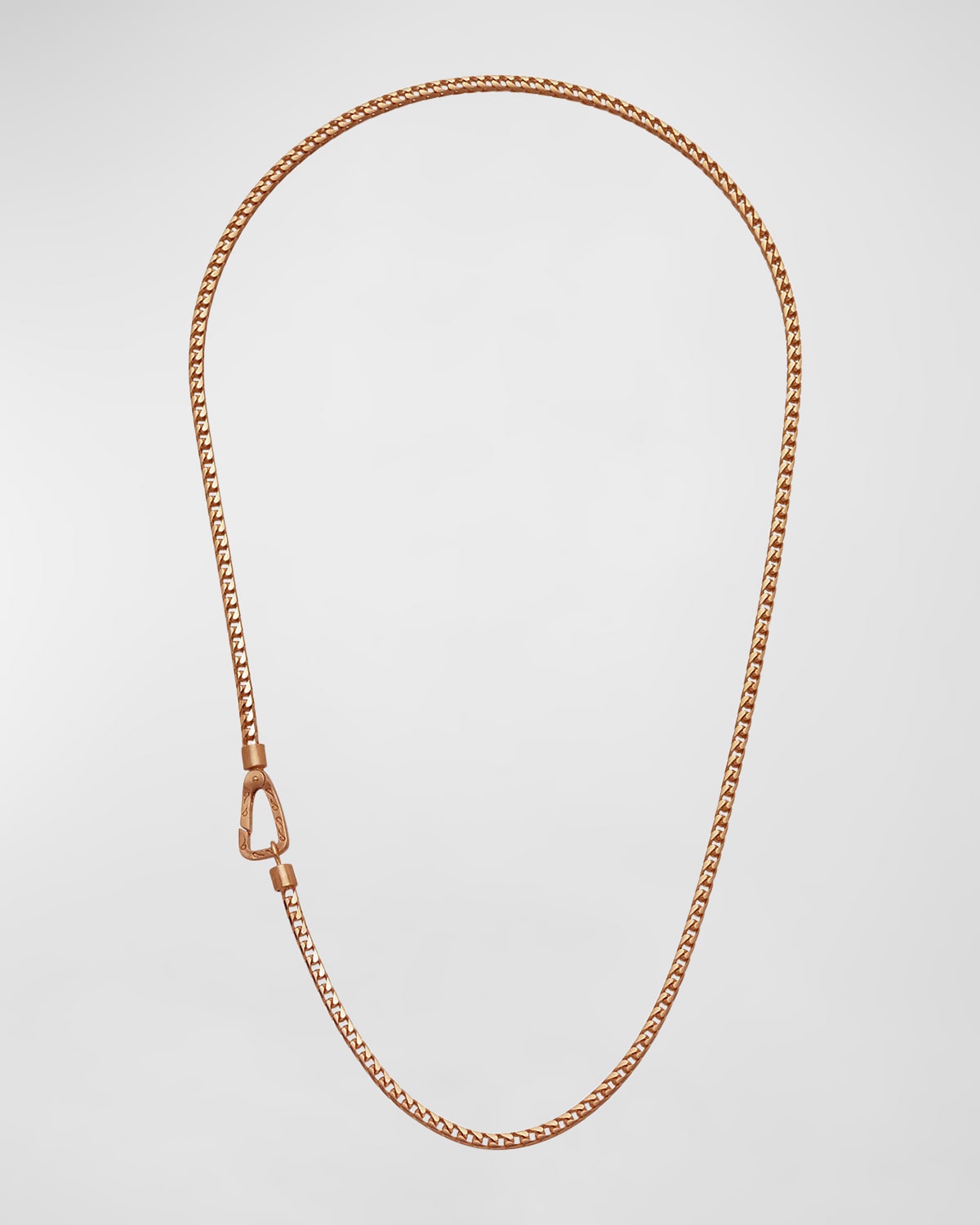 Marco Dal Maso Mesh Rose Gold Plated Silver Necklace with Matte Chain, 22"L