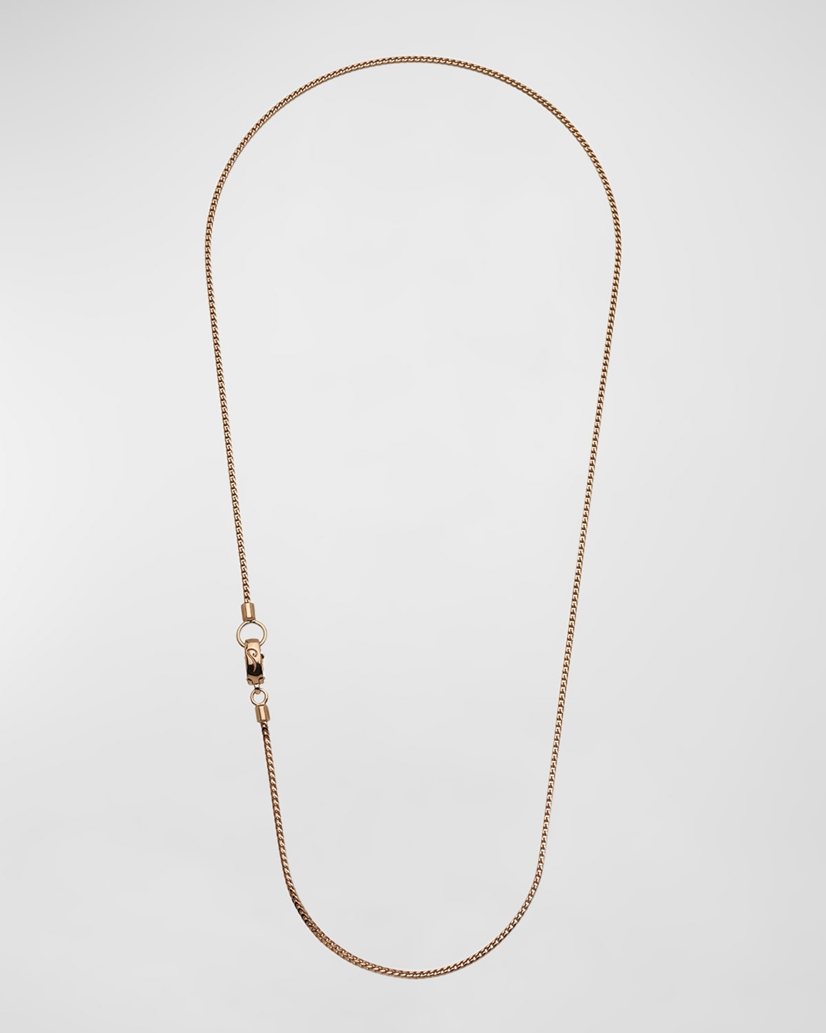 Marco Dal Maso Rose Gold Plated Silver Necklace With Polished Chain, 20"l