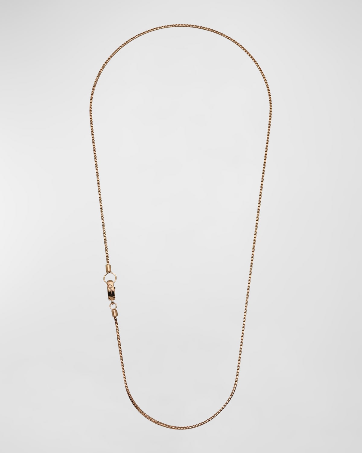 Marco Dal Maso Rose Gold Plated Silver Necklace With Polished Chain, 24"l