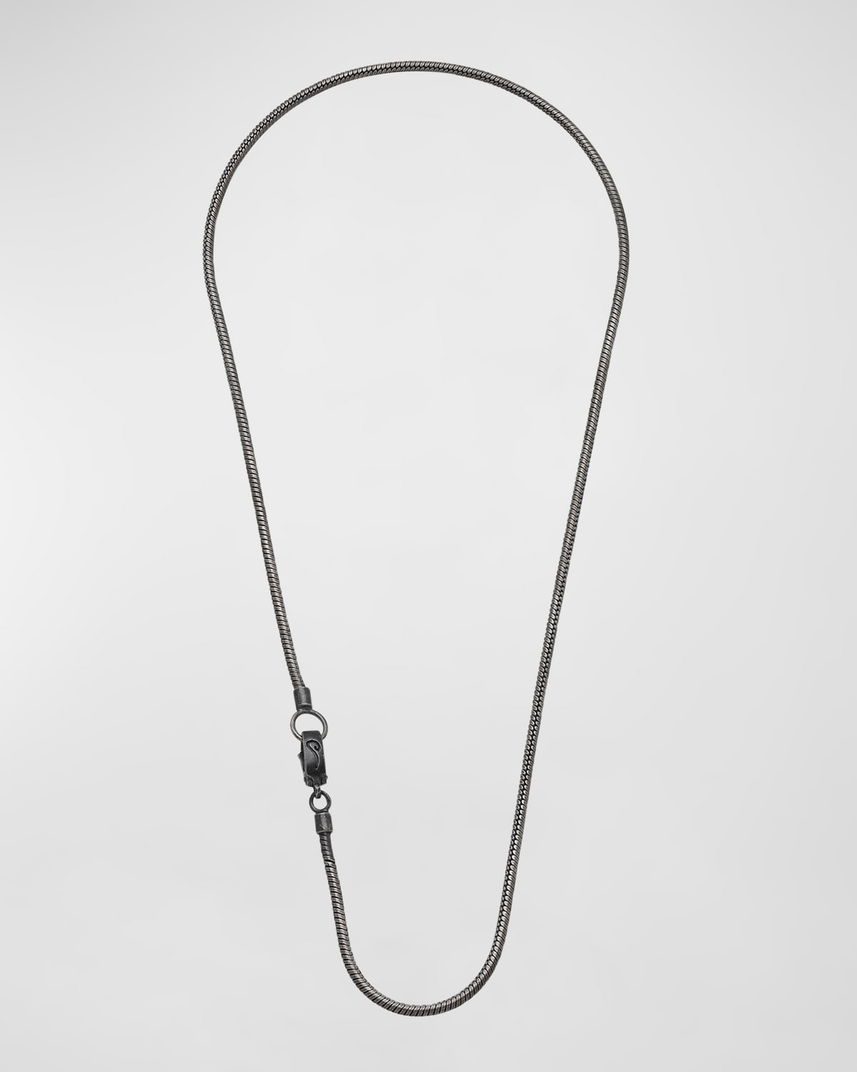 Marco Dal Maso Classy Oxidized Silver Necklace, 24"l