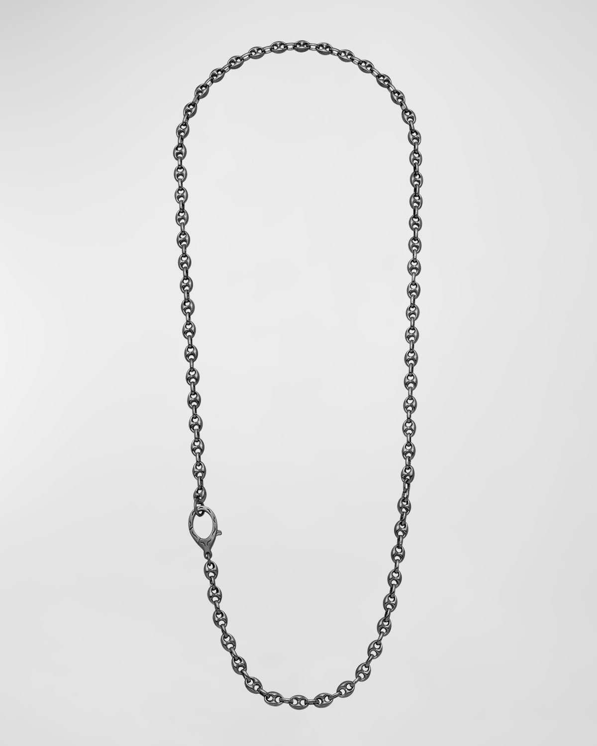Marco Dal Maso Marine Burnished And Polished Silver Necklace, 20"l