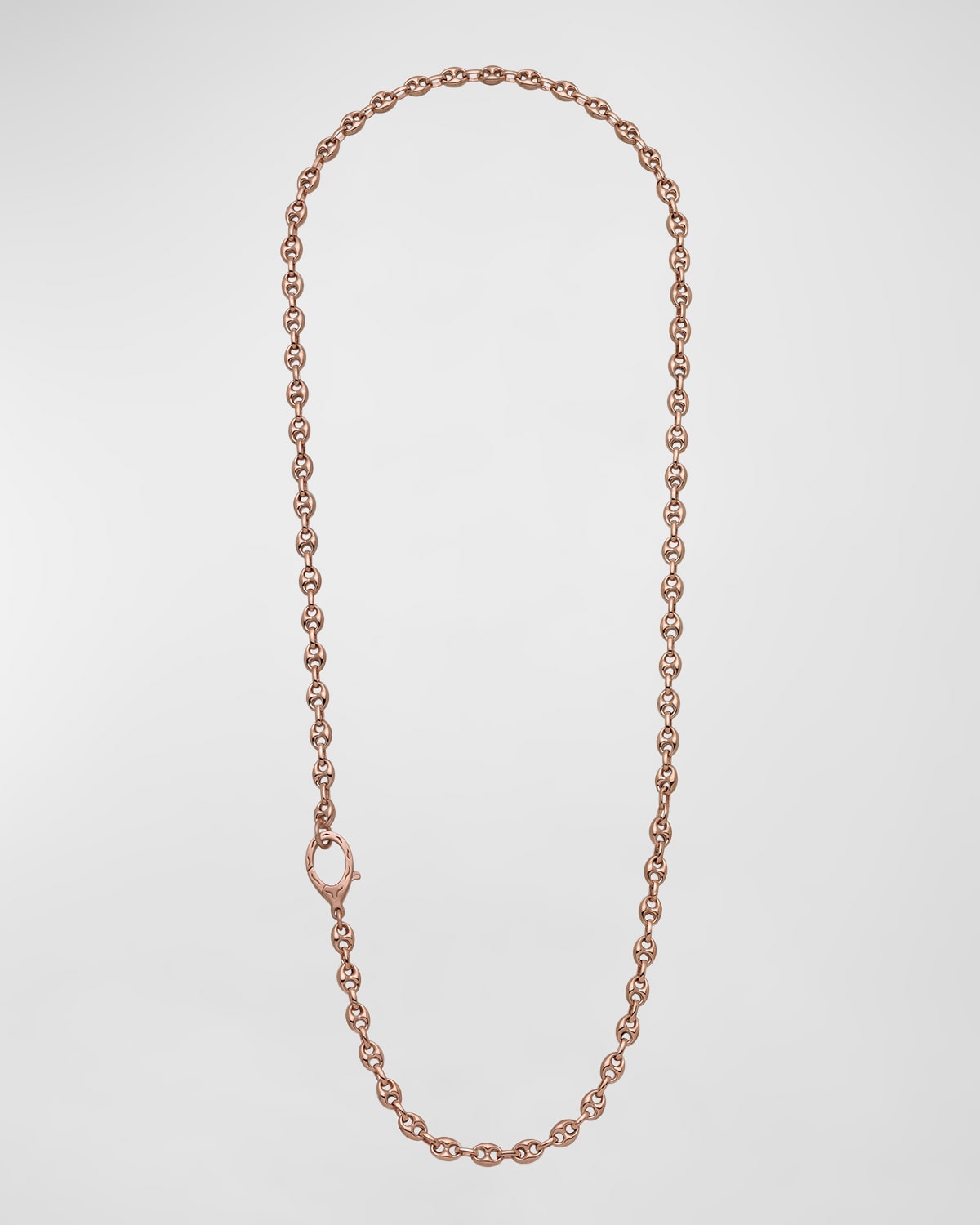Marco Dal Maso Marine Rose Gold Plated Necklace in Polished Chain and Matte Clasp, 20"L