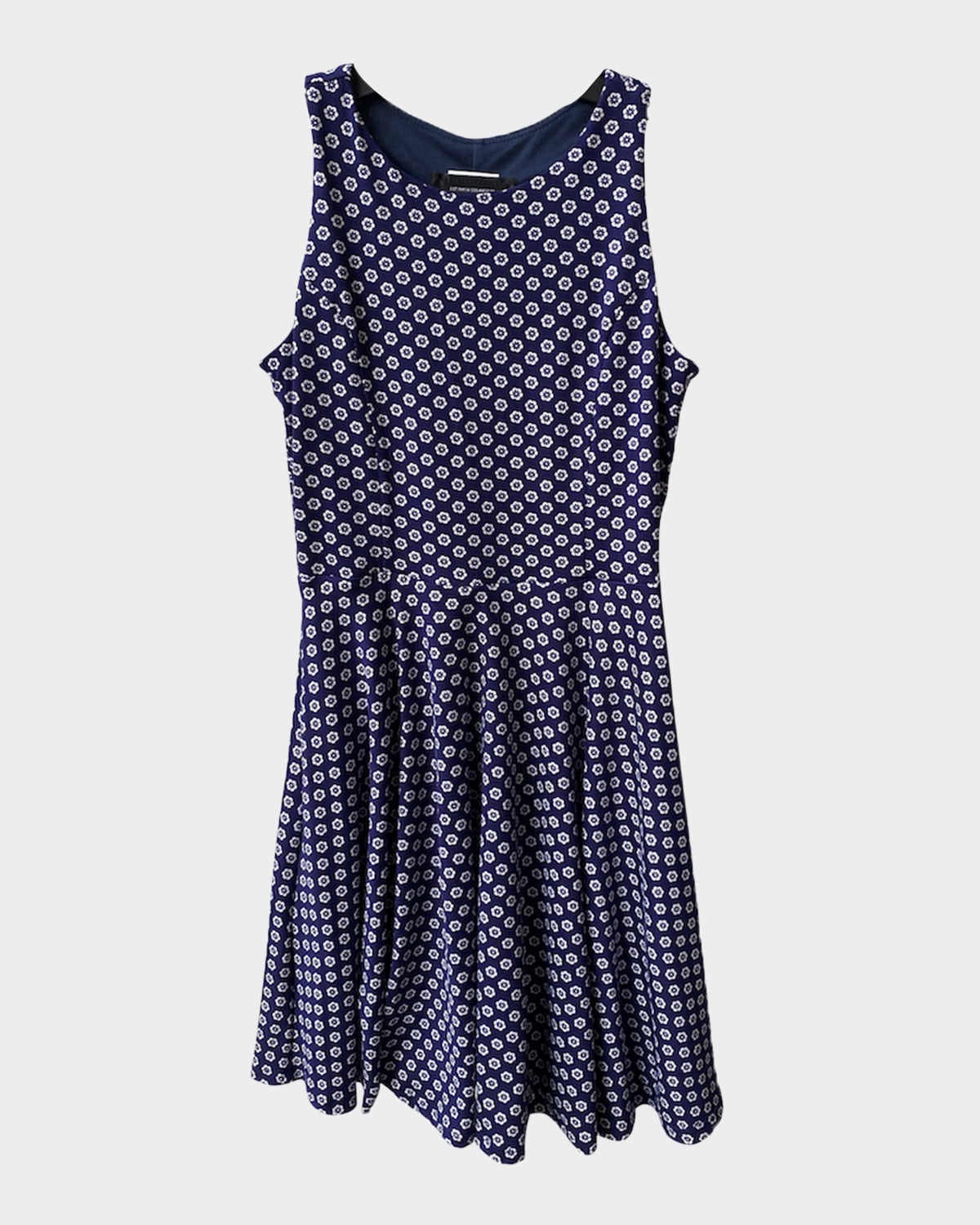 Un Deux Trois Kids' Girl's Sleeveless Fit-and-flare Dress In Blue