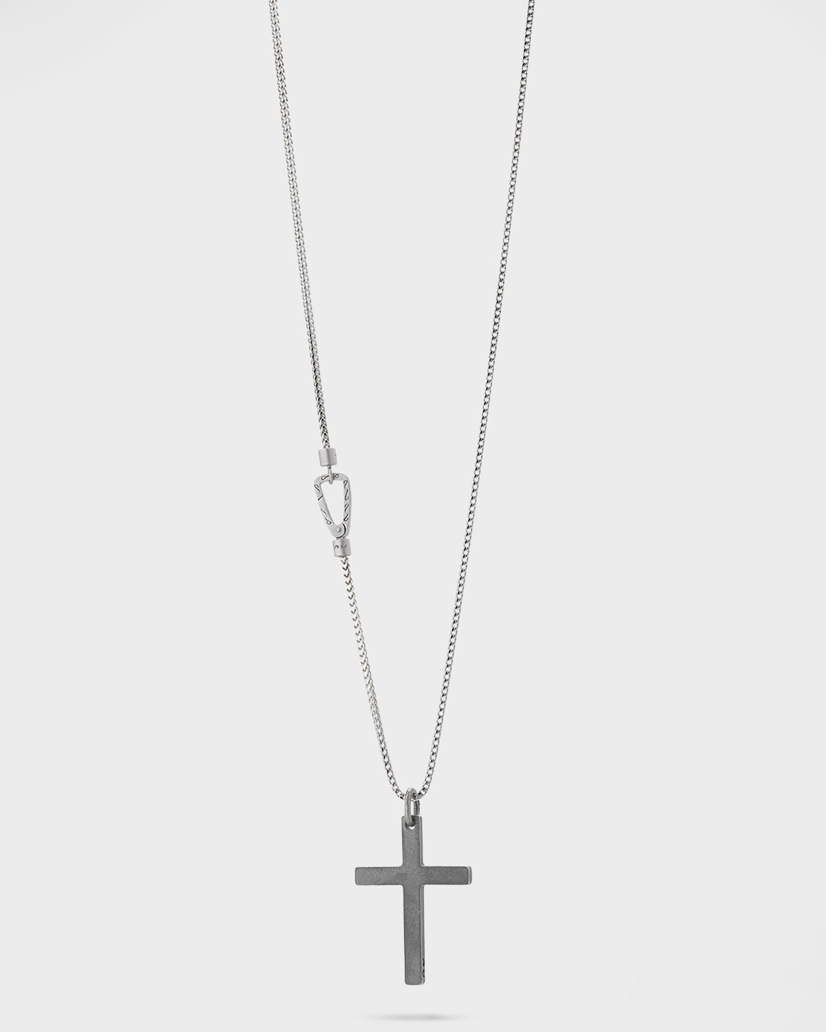 The Cross Pendant Necklace in Polished Silver