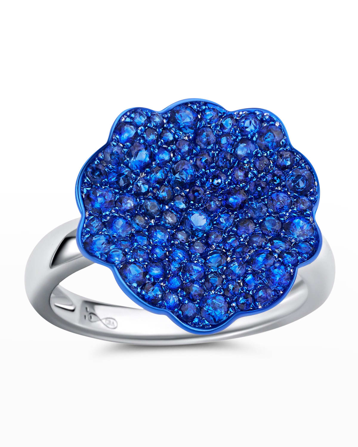 Graziela Gems Blue Sapphire Pave Ring