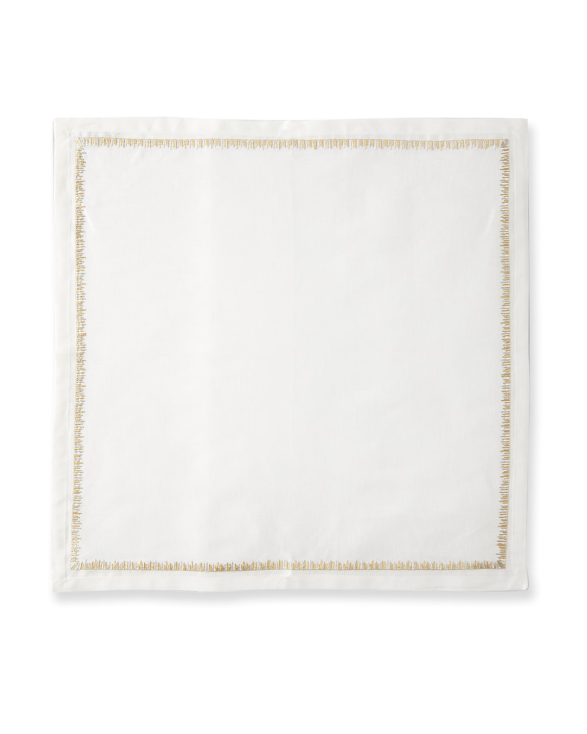 Shop Kim Seybert Filament Napkin In White/gold/silver