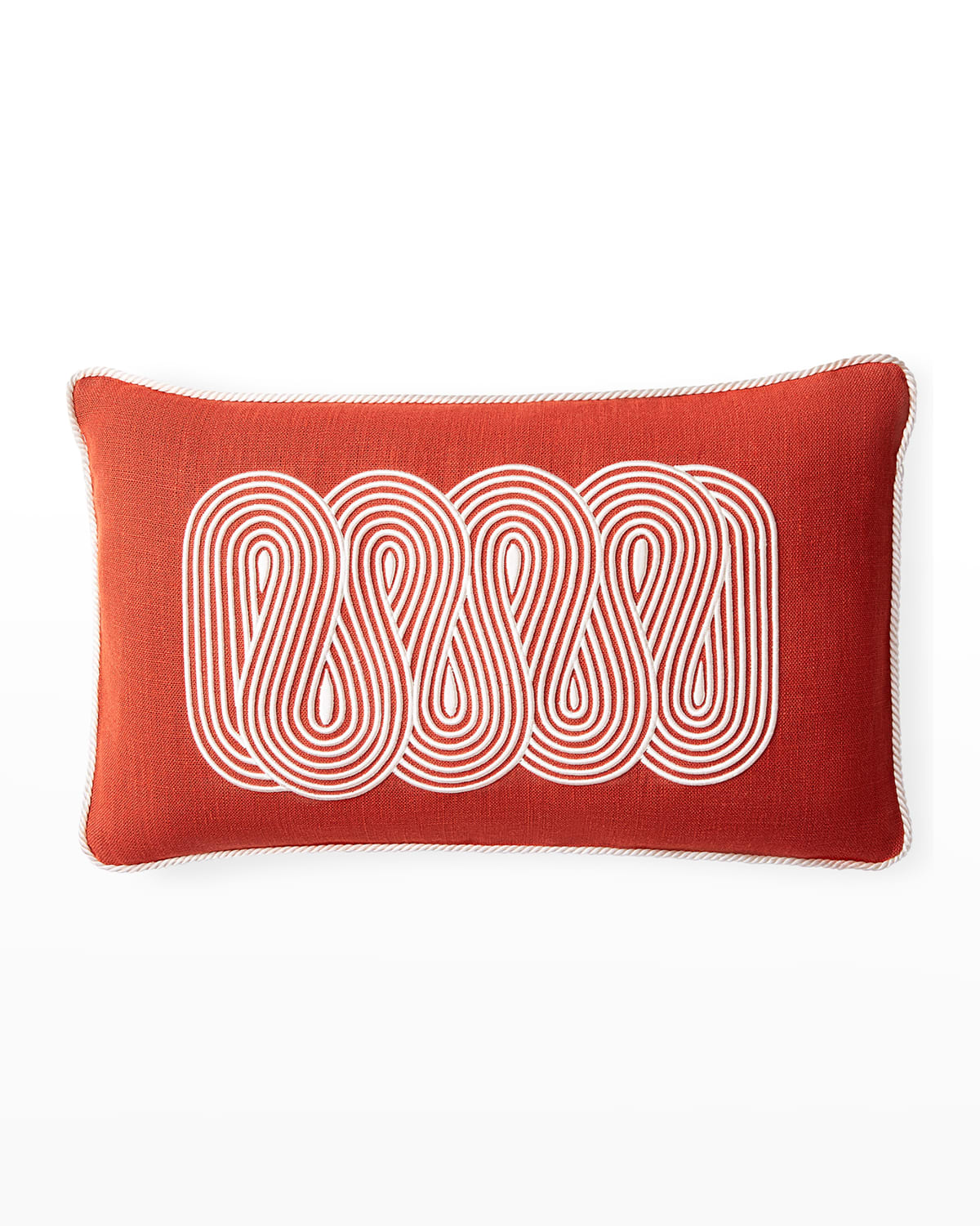 Shop Jonathan Adler Pompidou Path Pillow, Persimmon In Red