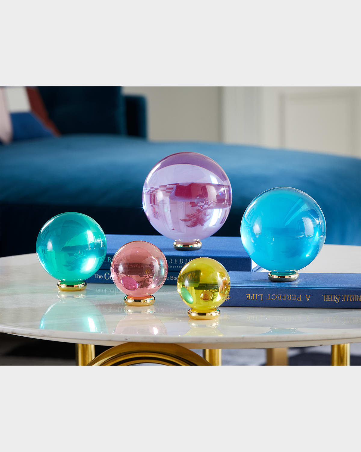 Shop Jonathan Adler Multicolor Acrylic Orb 5-piece Set