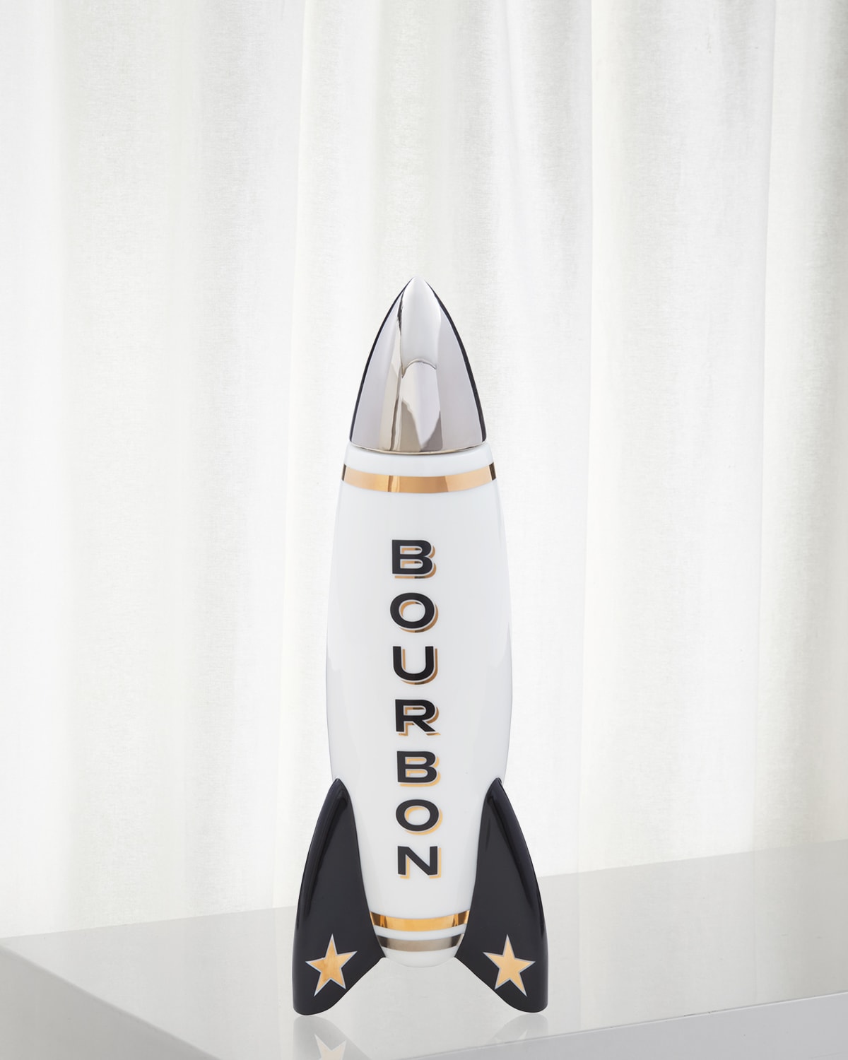 Shop Jonathan Adler Rocket Decanter Bourbon, 23.3 Fl Oz. In White