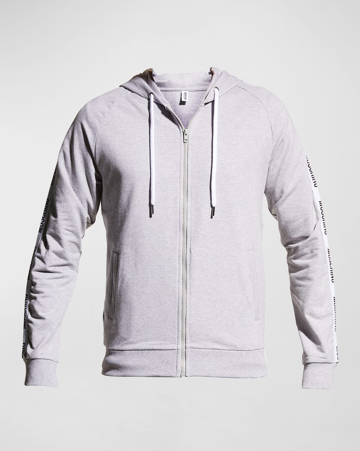 Men's Logo-Tape Zip Hoodie