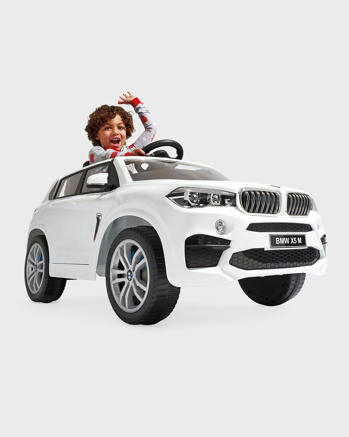 Kid's BMW X5 12V Ride-On Car w/ Leather Seats, White