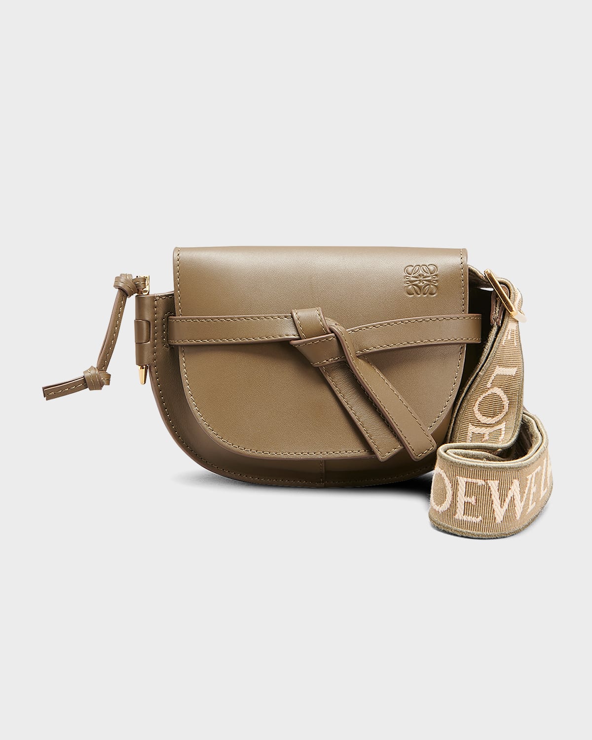 Loewe Gate Dual Mini Crossbody Bag In Pearl Grey