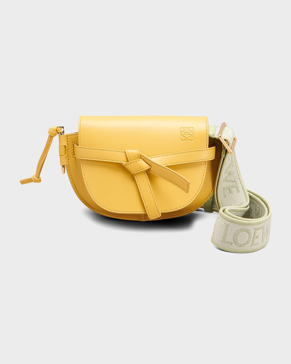 Loewe Gate Dual Mini Crossbody Bag In Dark Yellow