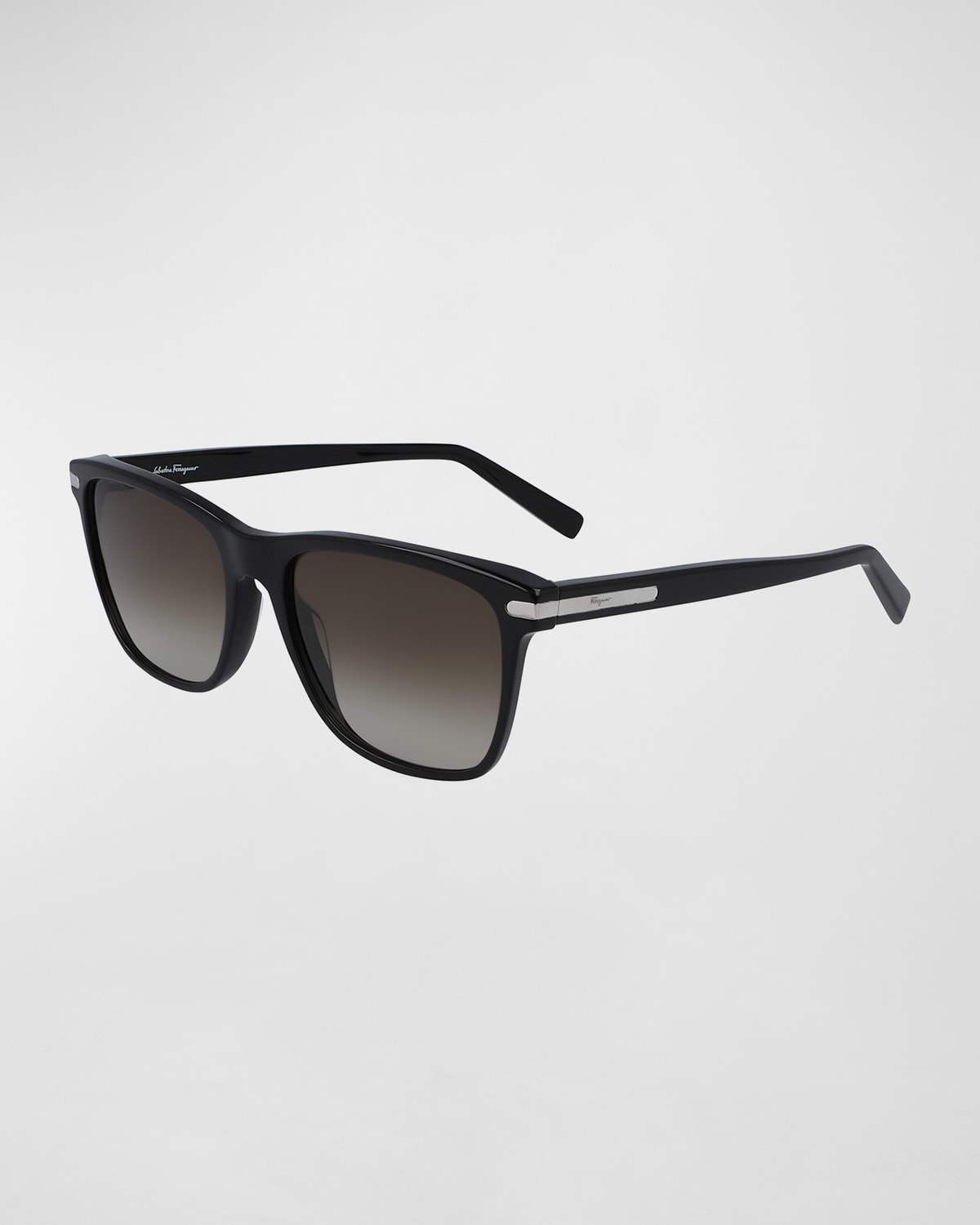 Ferragamo 57mm Gradient Rectangle Sunglasses In Black