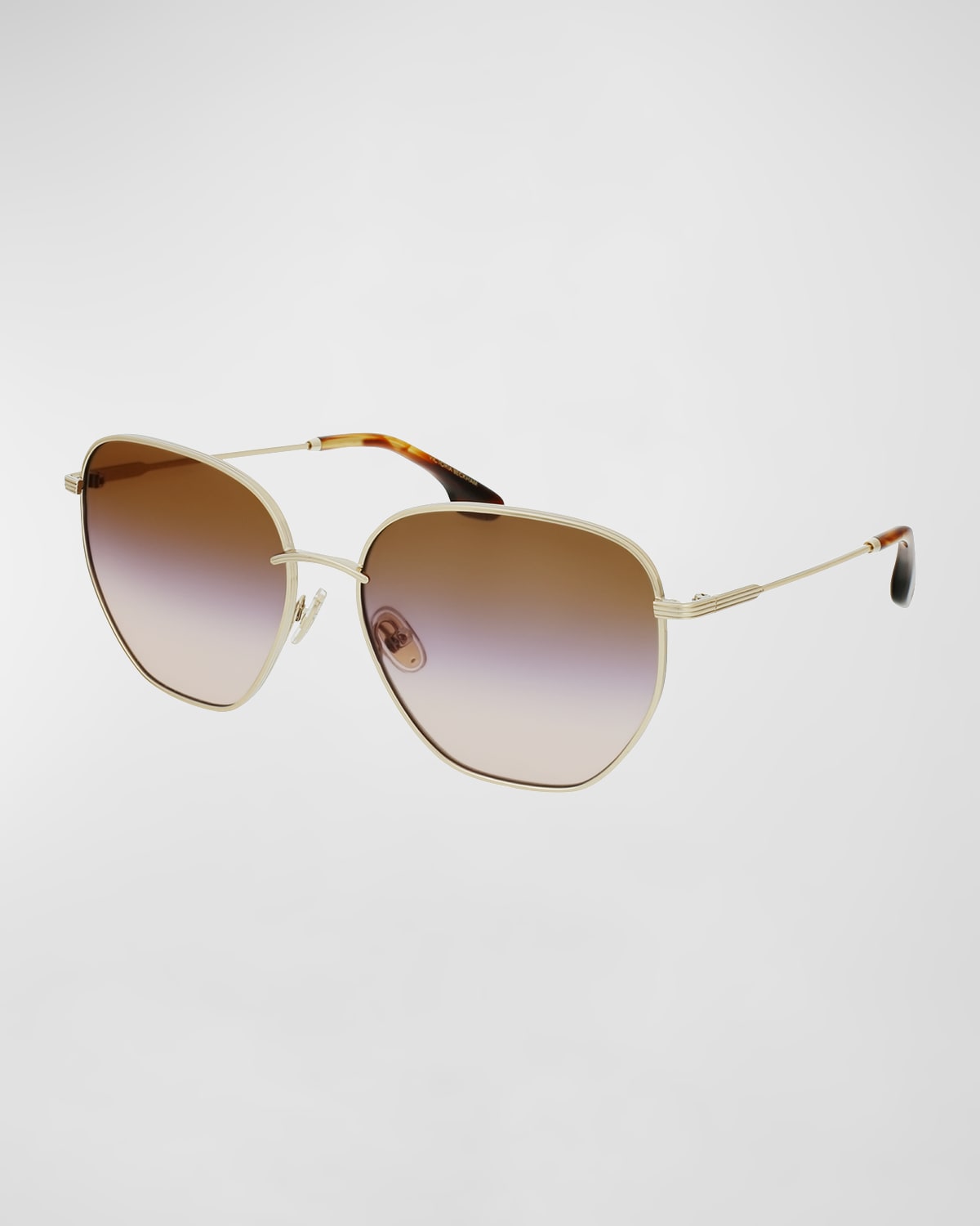 VICTORIA BECKHAM GEOMETRIC SQUARE METAL SUNGLASSES