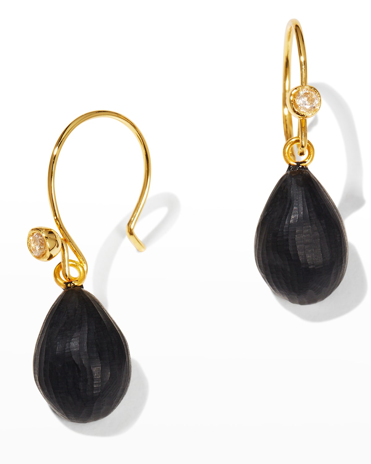 Alexis Bittar Teardrop Earrings In Black/gold