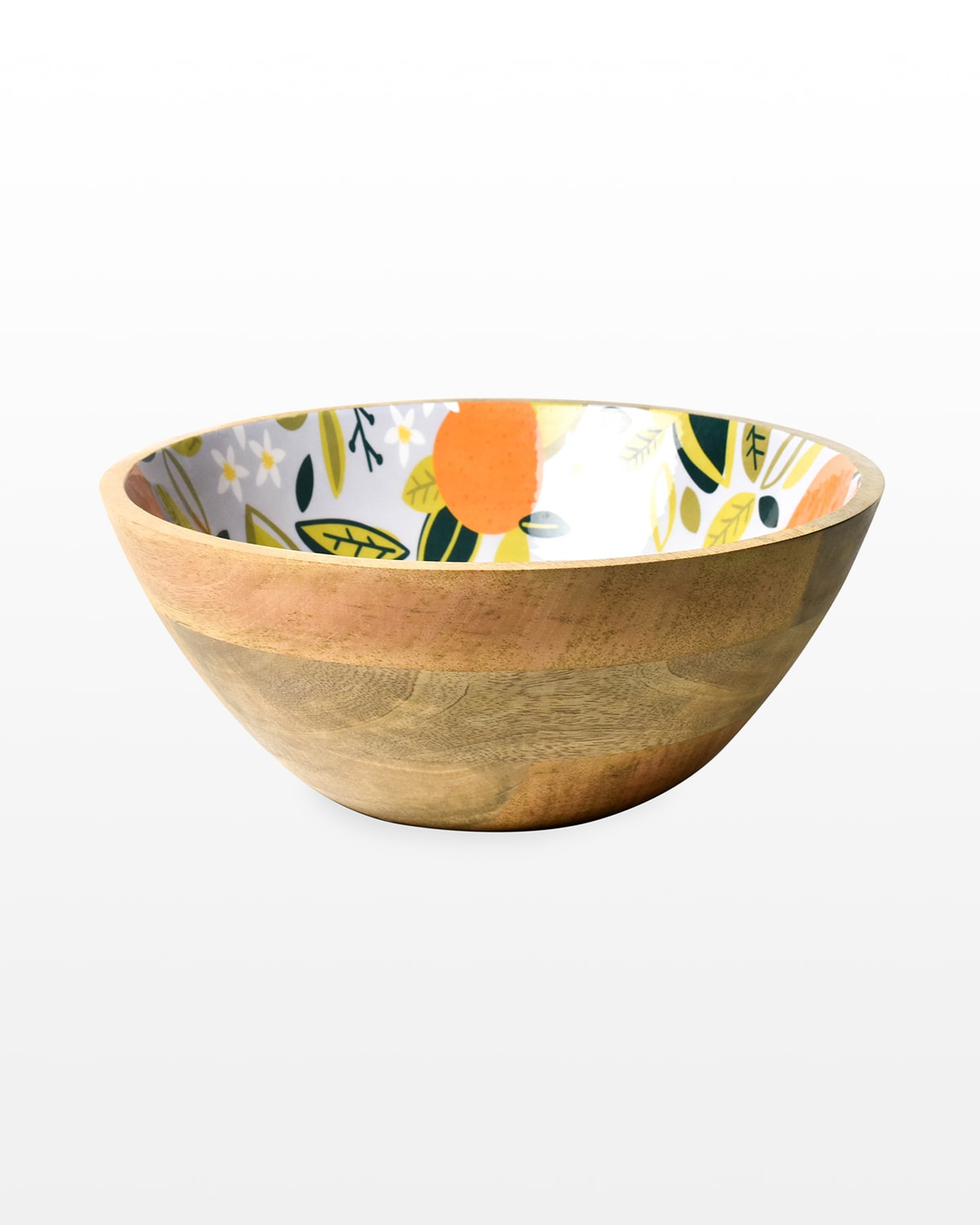 Shop Coton Colors Citrus Mango Wood Footed Bowl In Multi