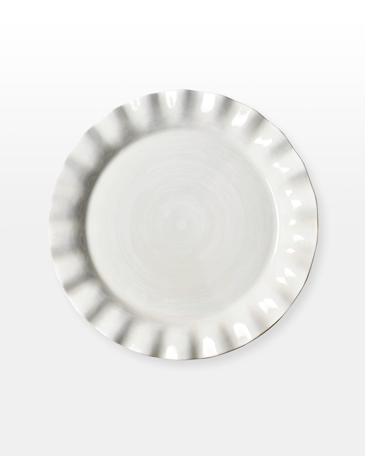 Shop Coton Colors Signature White Ruffle Round Platter