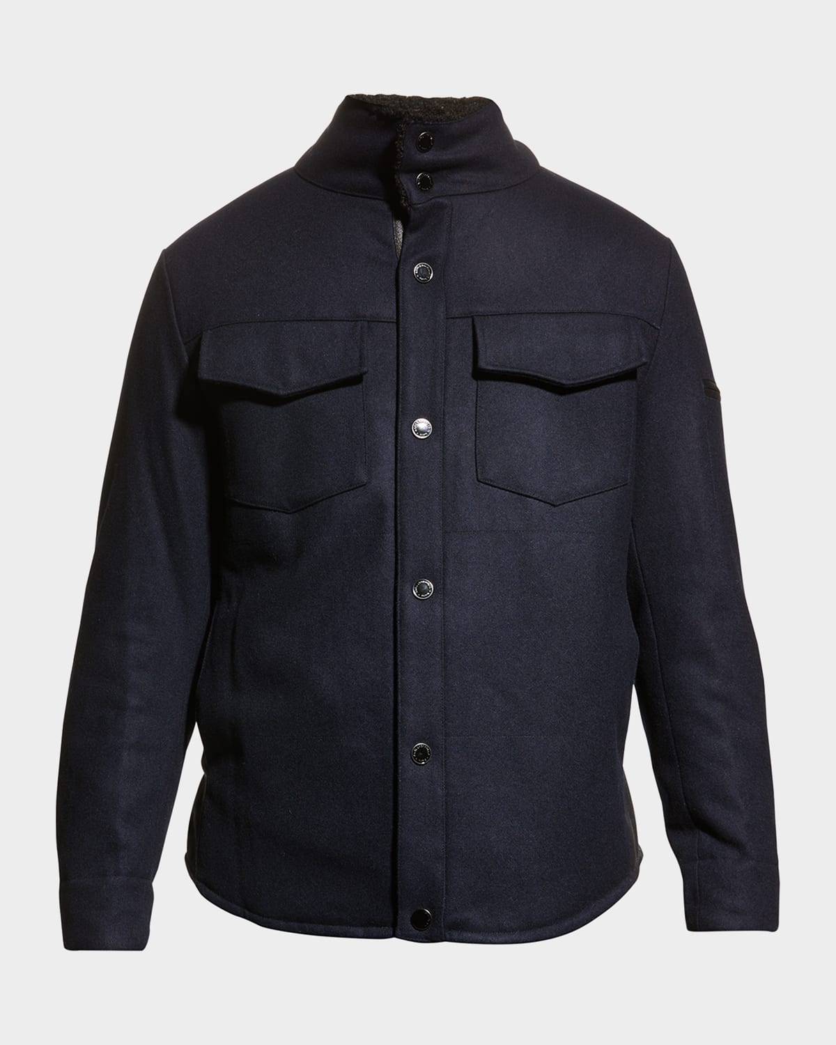 Men's Sherpa-Lined Wool Shirt Jacket