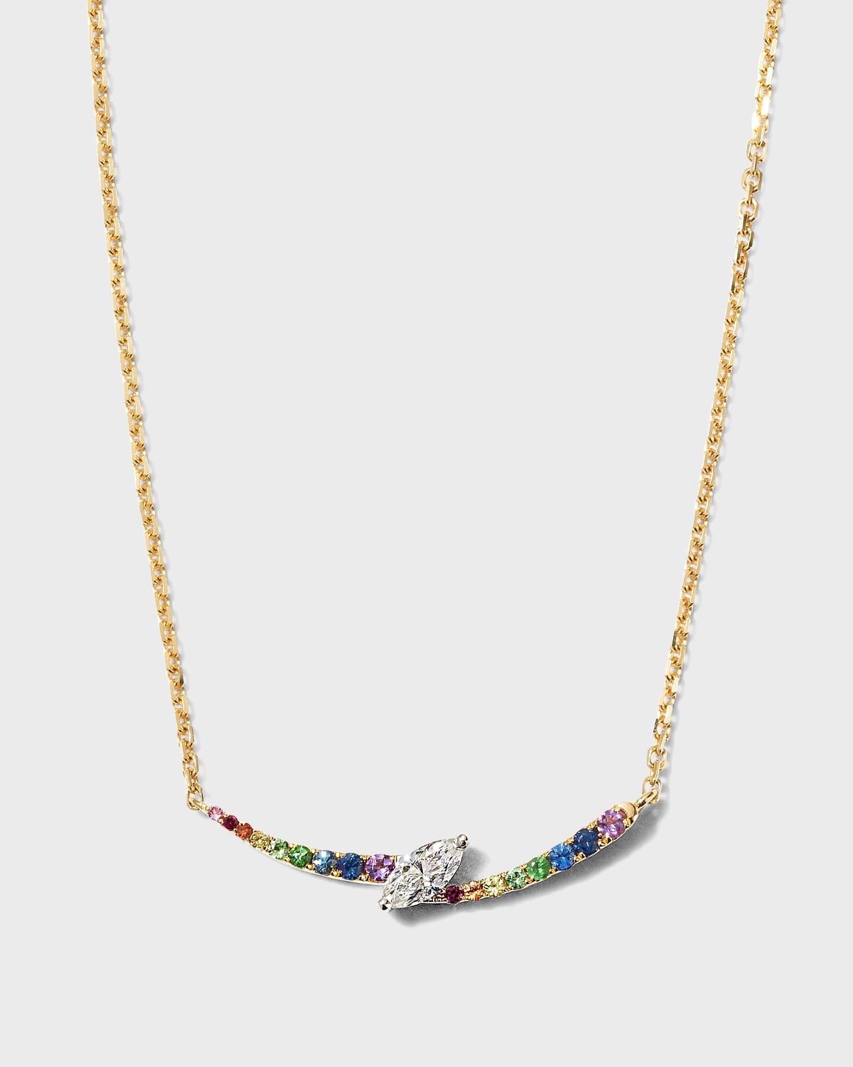 Frederic Sage 18K Yellow Gold Diamond & Gemstone Pendant Necklace