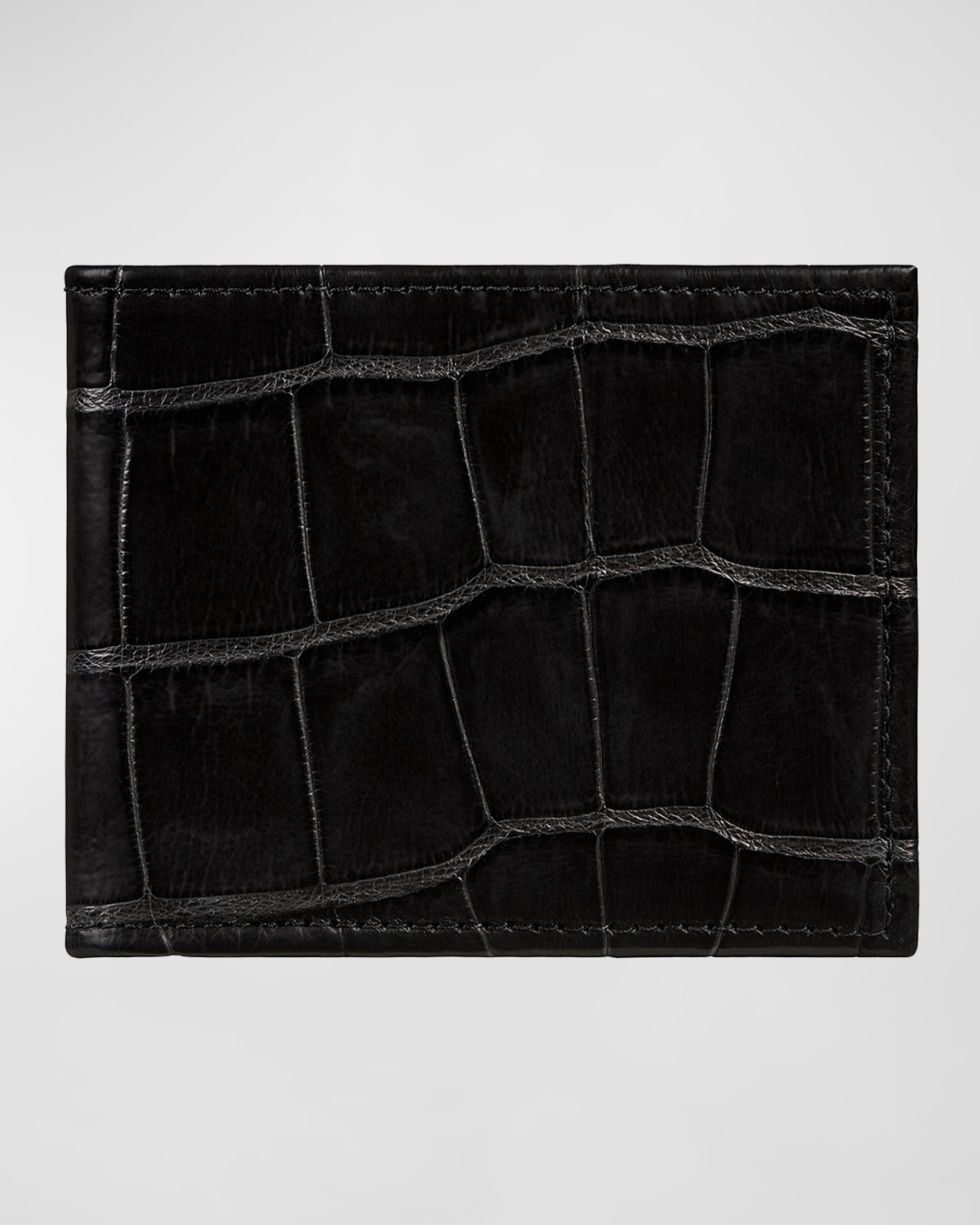 Neiman Marcus Men's Alligator Leather Wallet In Black