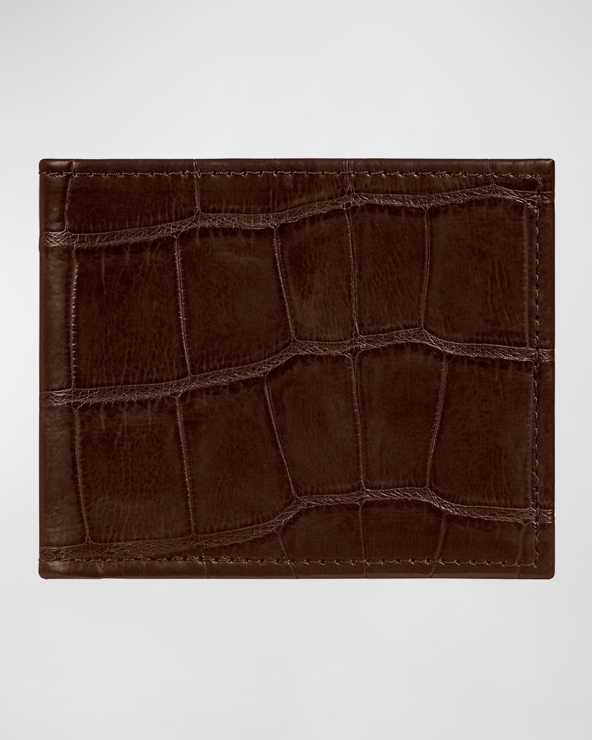 Neiman Marcus Men's Alligator Leather Wallet In Brown