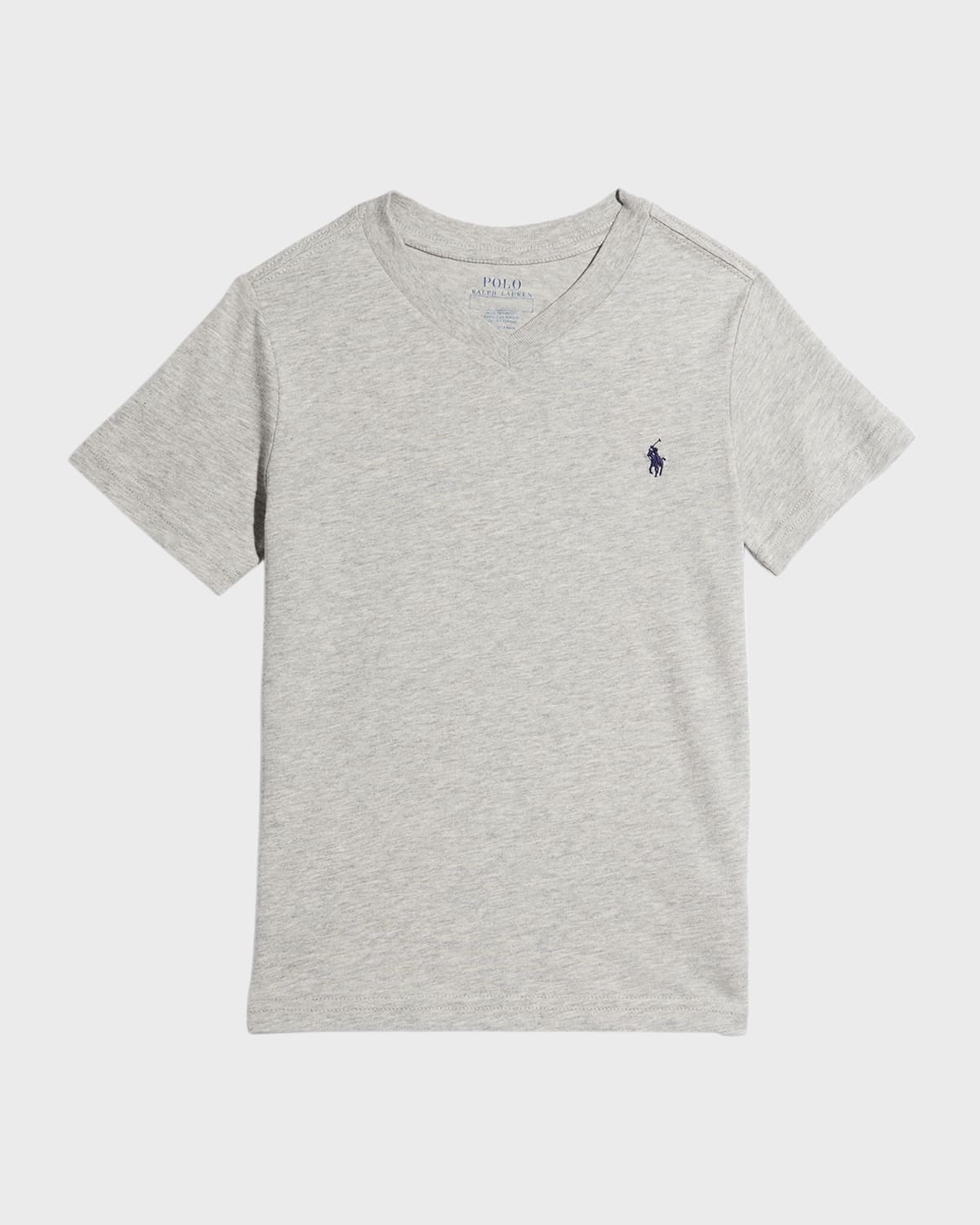 Polo Ralph Lauren Boys Grey Cotton Pony Logo T-shirt In Heather Grey