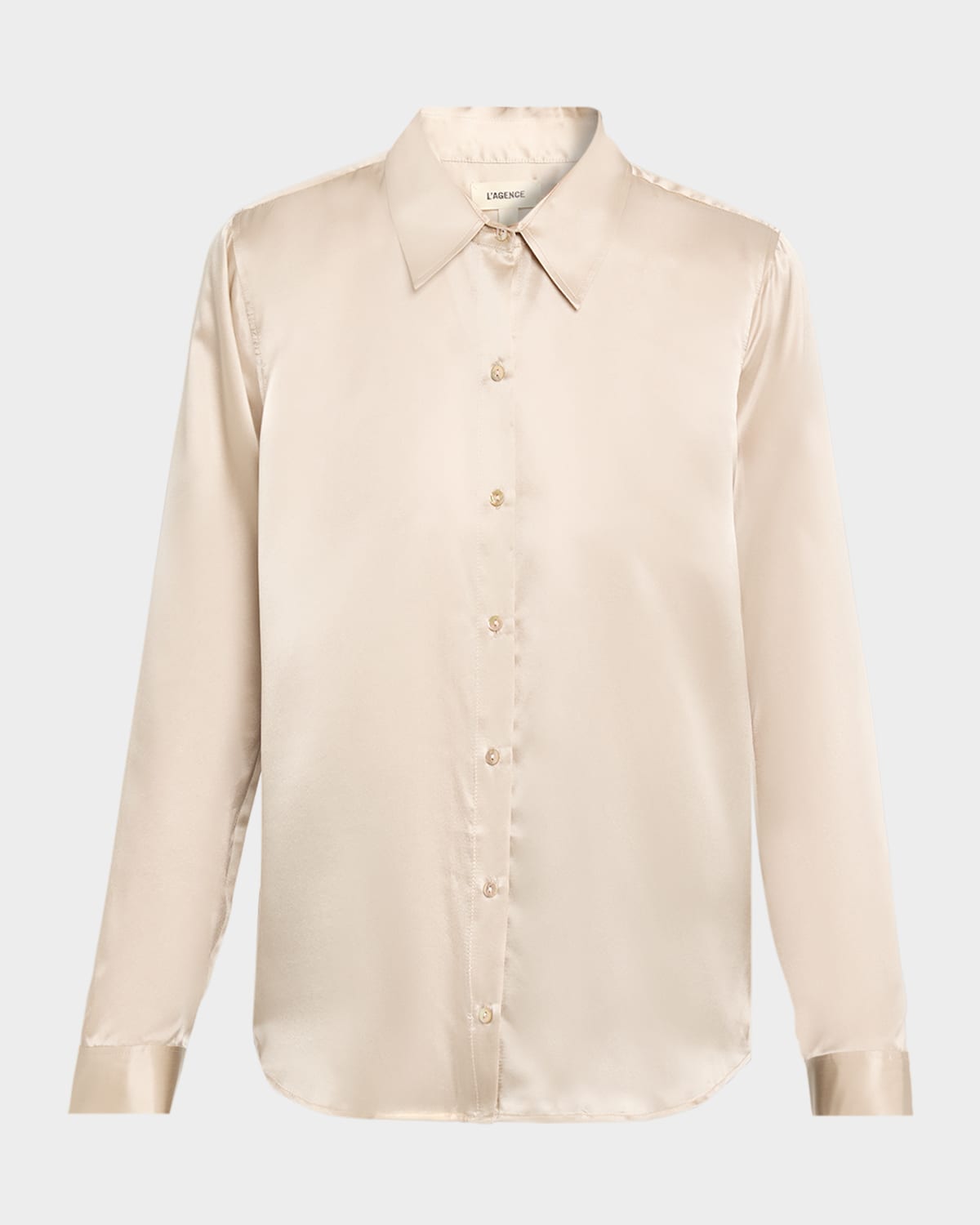 L'agence Tyler Long-sleeve Blouse In Neutral