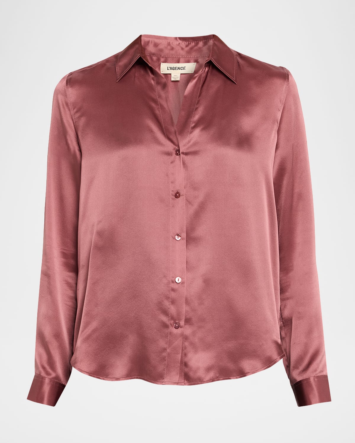 L Agence Dani Blouse In Mauve Rose In Purple