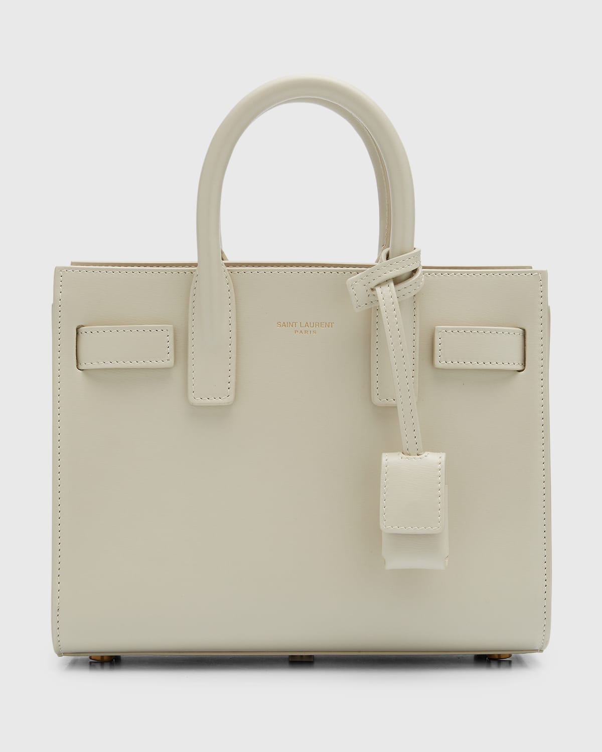 Saint Laurent Sac De Jour Baby Leather Satchel (authentic ) In Crema Soft