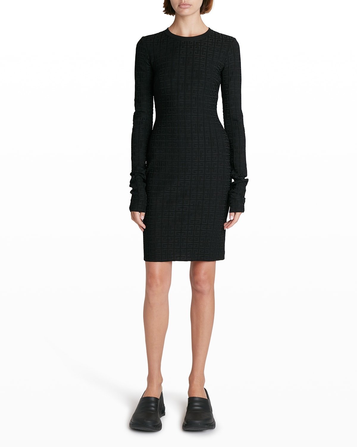 Givenchy 4g Knit Midi Dress In Black