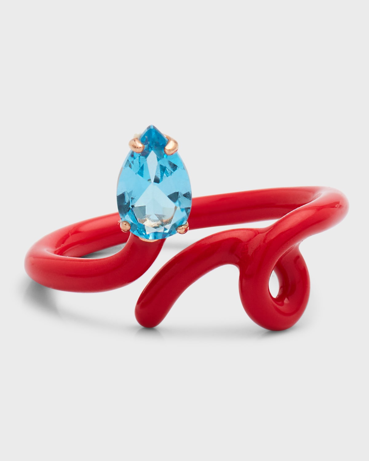 Bea Bongiasca Baby Vine Tendril Ring In Pink