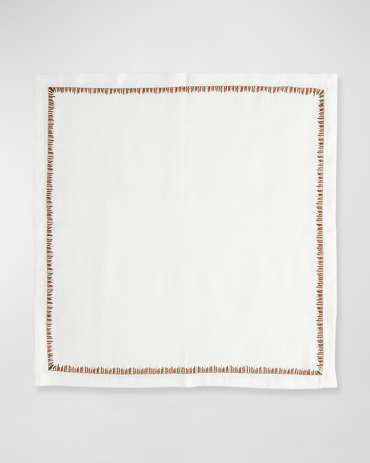 Kim Seybert Filament Napkin In White/red/green