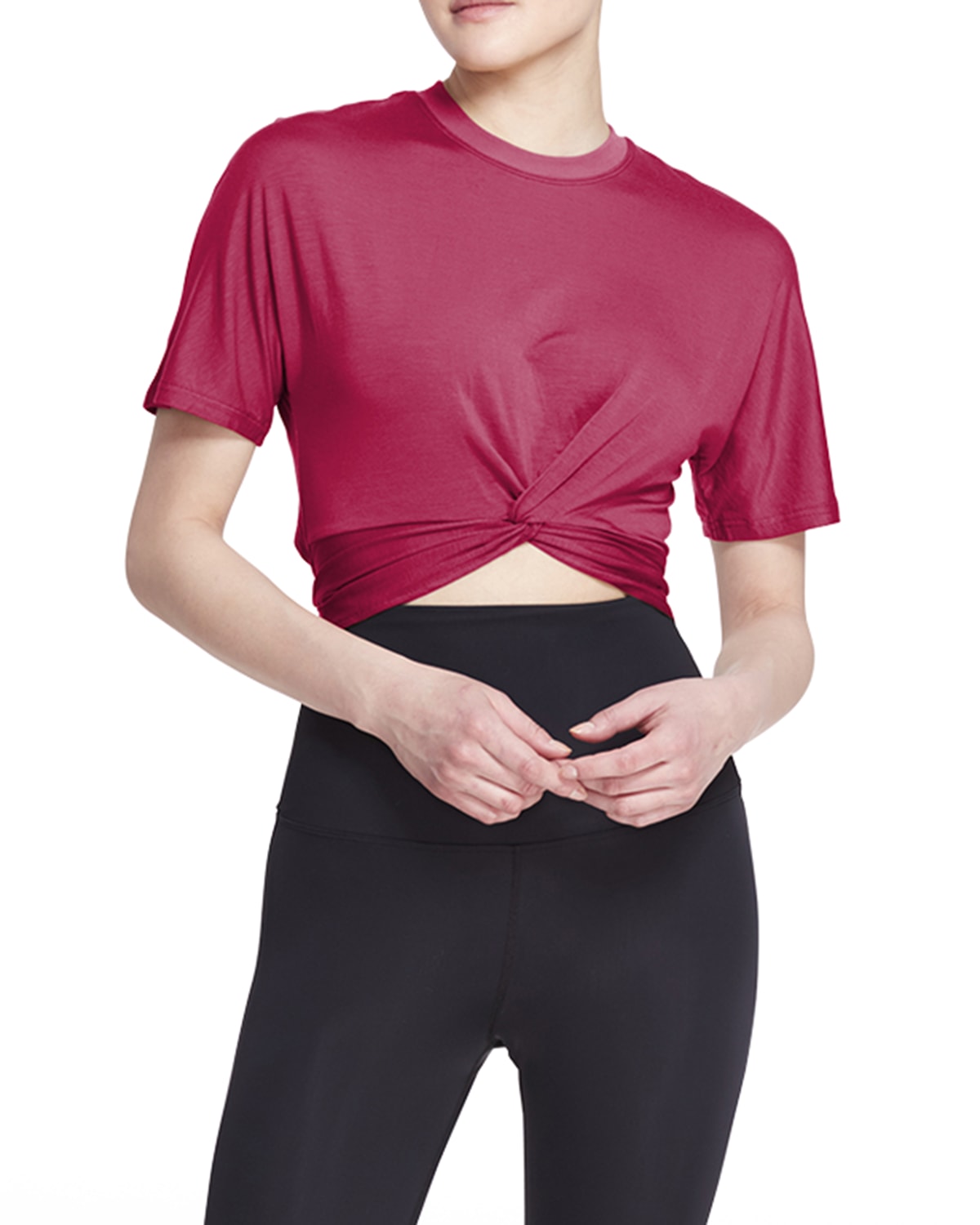 Marchesa Active Audre Active Knotted Crop Tee