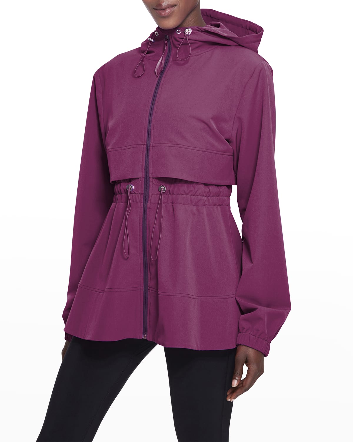 Marchesa Active Brooke Hooded Wind-Resistant Jacket