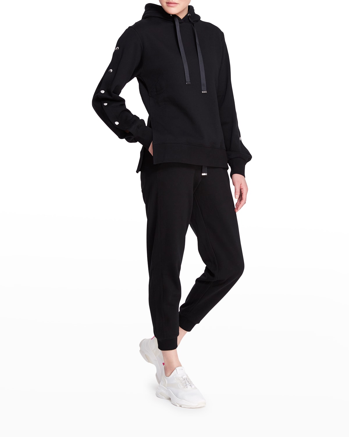 Fannie French Terry Snap-Sleeve Hoodie