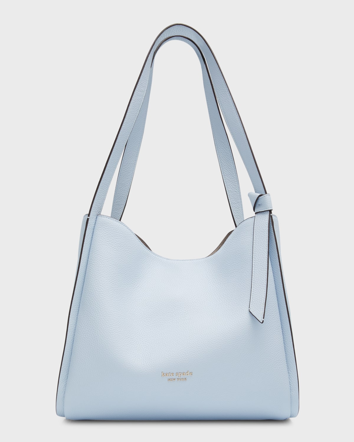 Kate Spade Large Pebbled Leather Hobo Shoulder Bag In Watercolor Blue