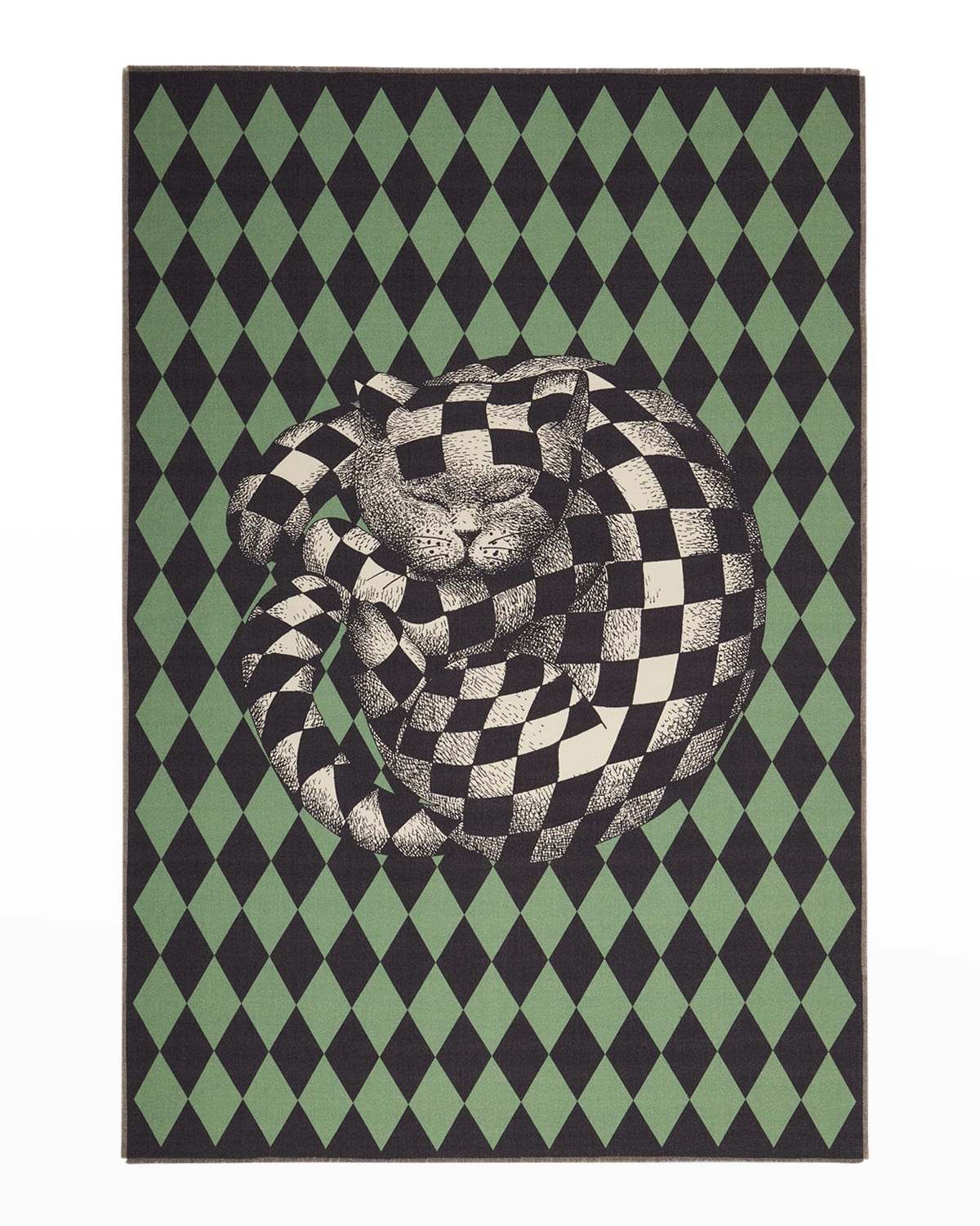 Shop Fornasetti Plaid High Fidelity Losanghe Throw Blanket In Multi