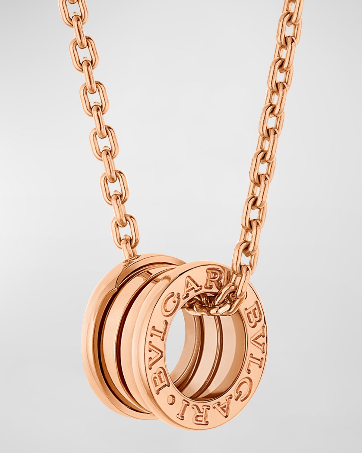 B.Zero1 Pendant Necklace in Pink Gold