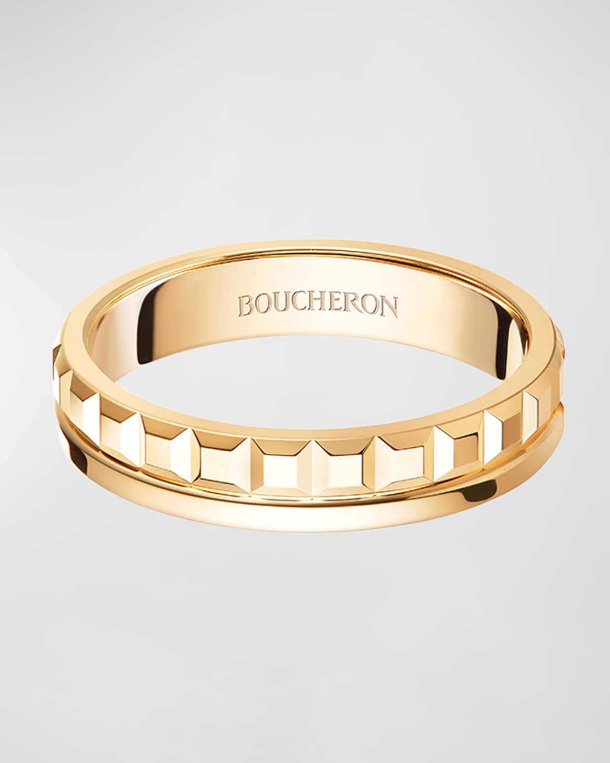 Boucheron Yellow Gold Small Quatre Radiant Wedding Band Ring, EU 56 / US 7.5