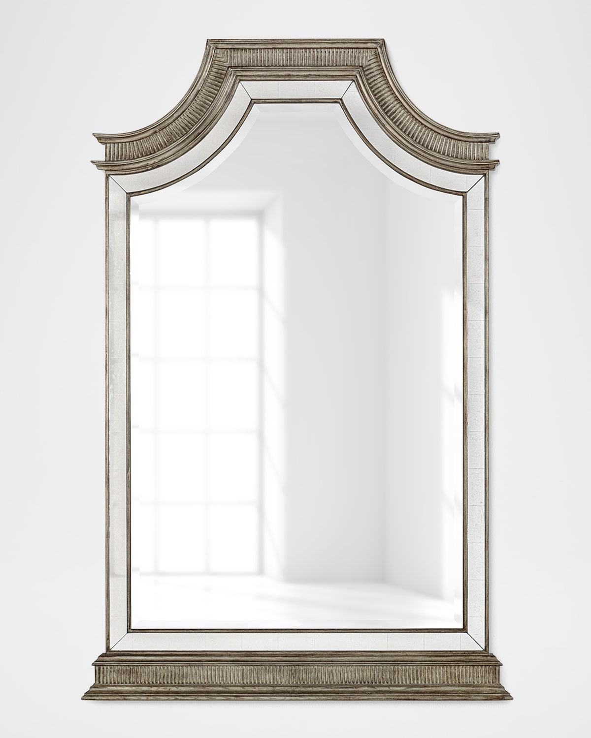 John-richard Collection Grace Mirror In Gray