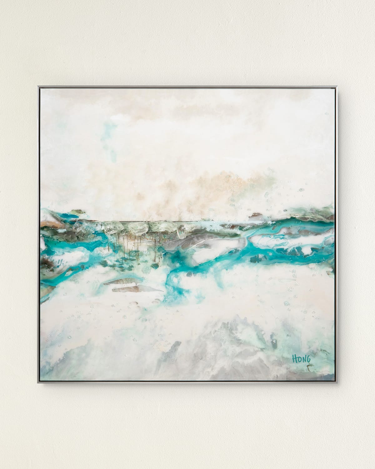 Shop John-richard Collection Turquoise Storm Giclee By Mary Hong In Multi