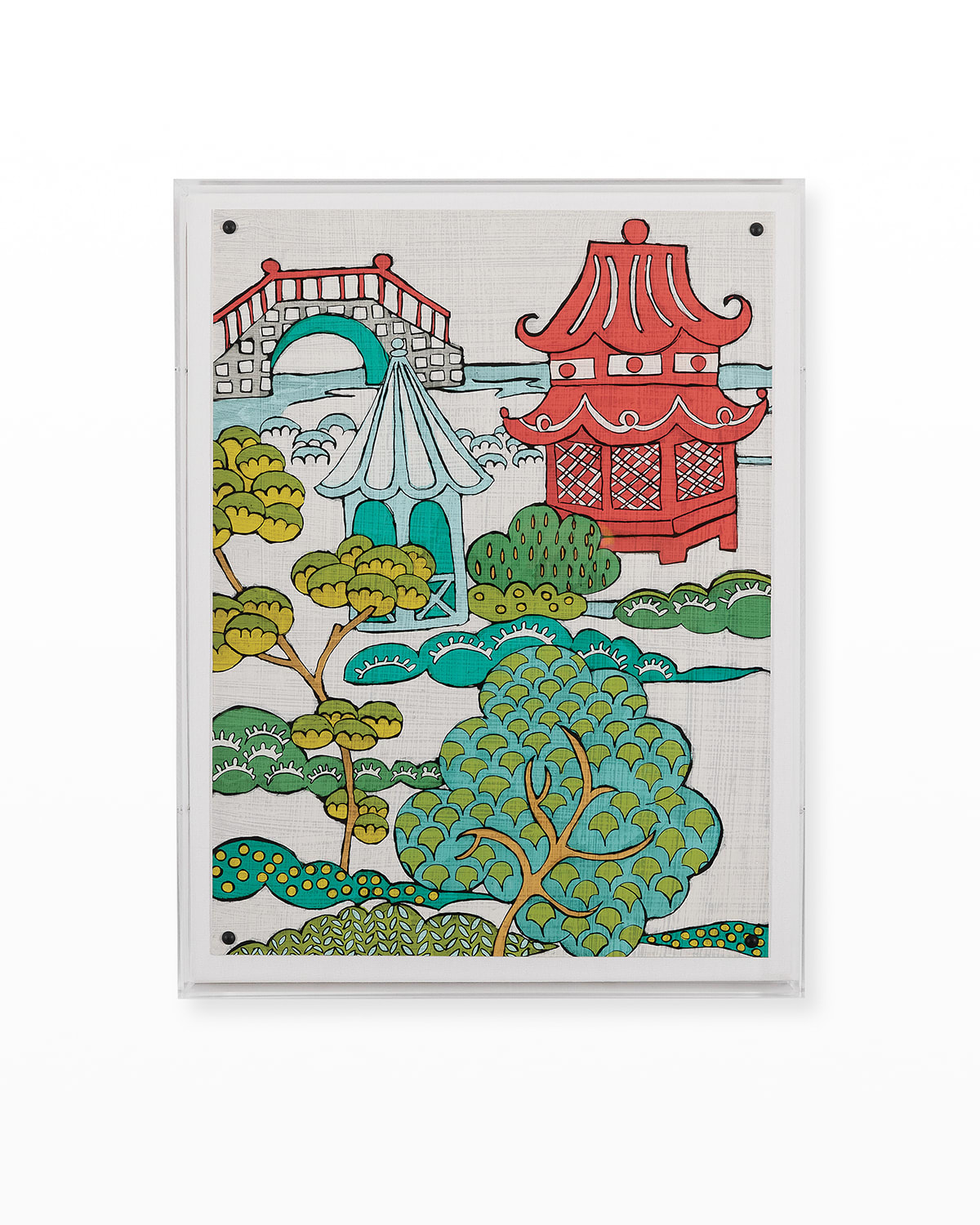 Port 68 Pagoda Landscape Ii Wall Art In Multi