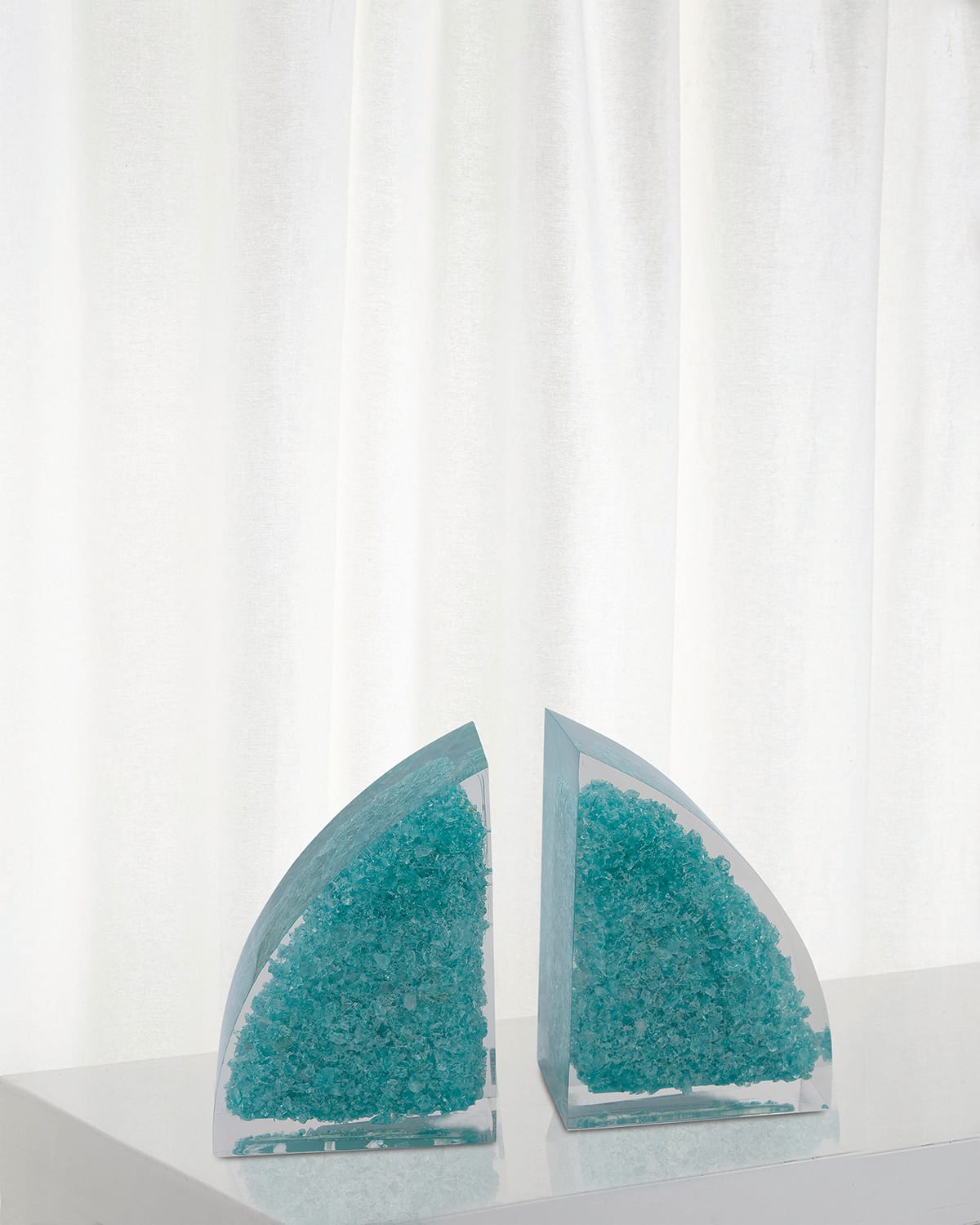 Port 68 Stoneridge Moon Bookends In Turquoise